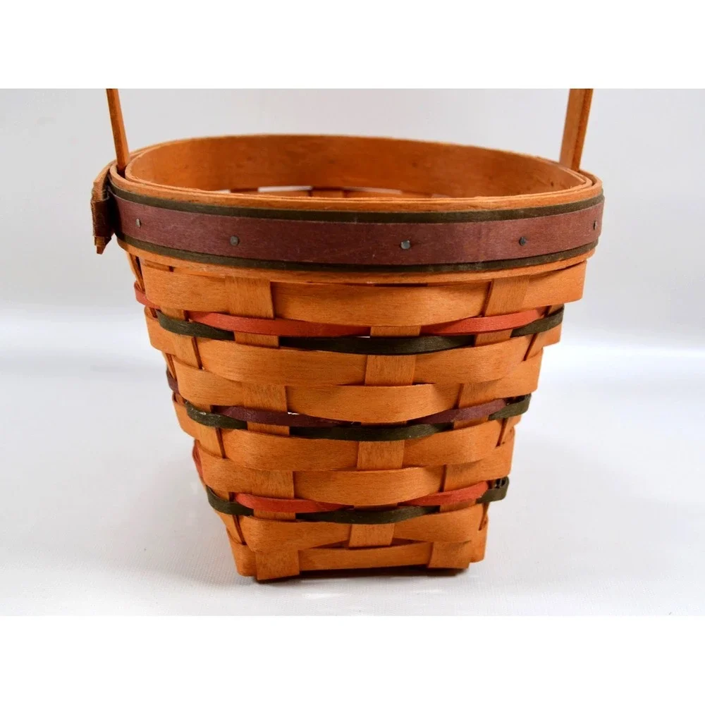 Longaberger 1996 Easter Basket Liner Egg‎ Print Cloth Plastic Protector Handle